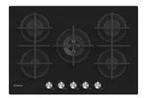 CANDY 75CM GAS ON GLASS 5 BURNER HOB CVG74WPB